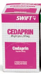 Medicine, Cedaprin, Ibuprofen 200 mg - Latex, Supported